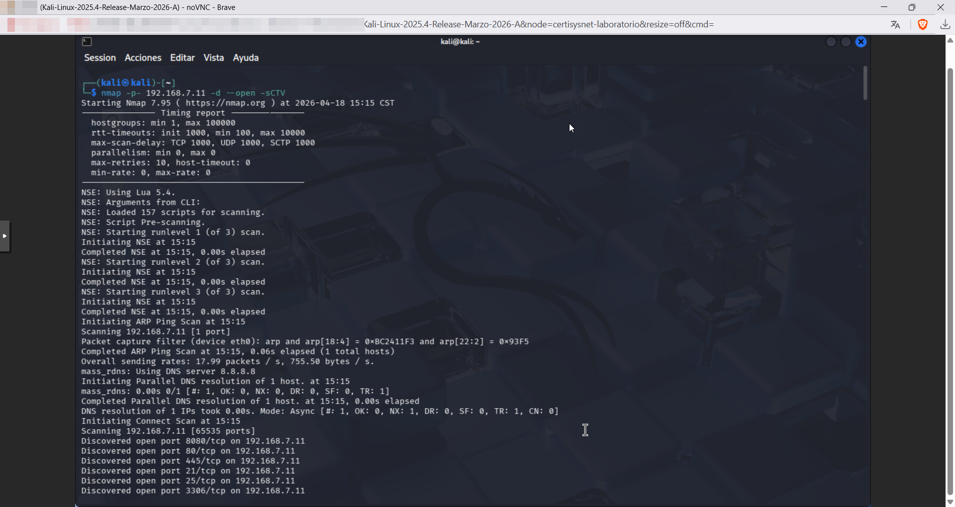Máquina atacante lista desde el primer minuto